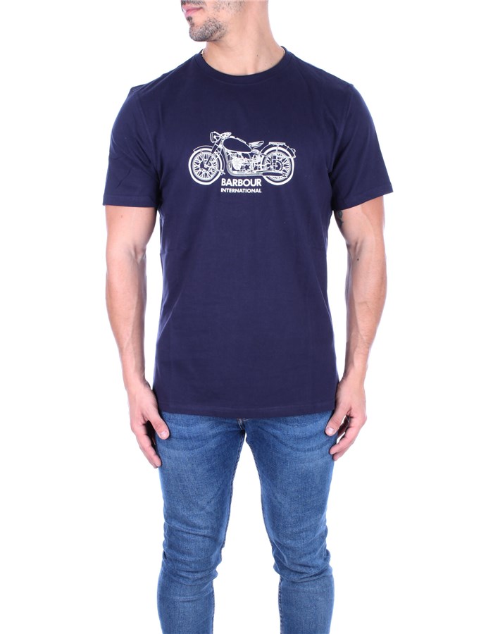 BARBOUR T-shirt Manica Corta MTS1201 MTS Sky blu