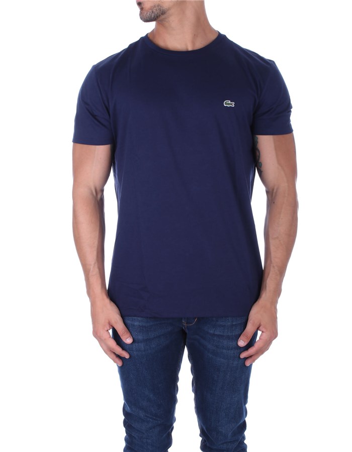 LACOSTE T-shirt Manica Corta TH6709 Blu navy
