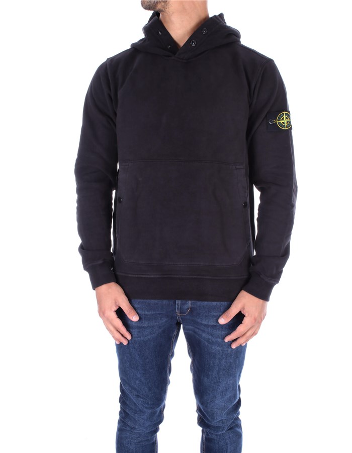STONE ISLAND Hoodies Black