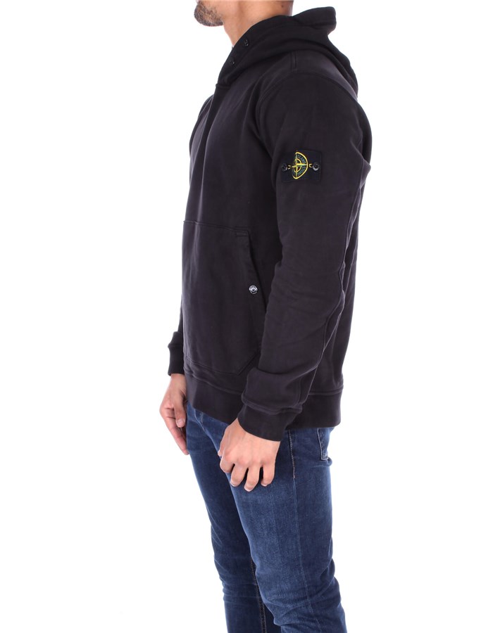 STONE ISLAND Hoodies Black