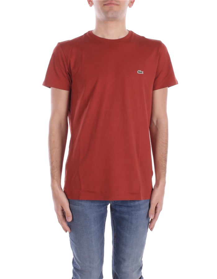 LACOSTE Short sleeve Brick