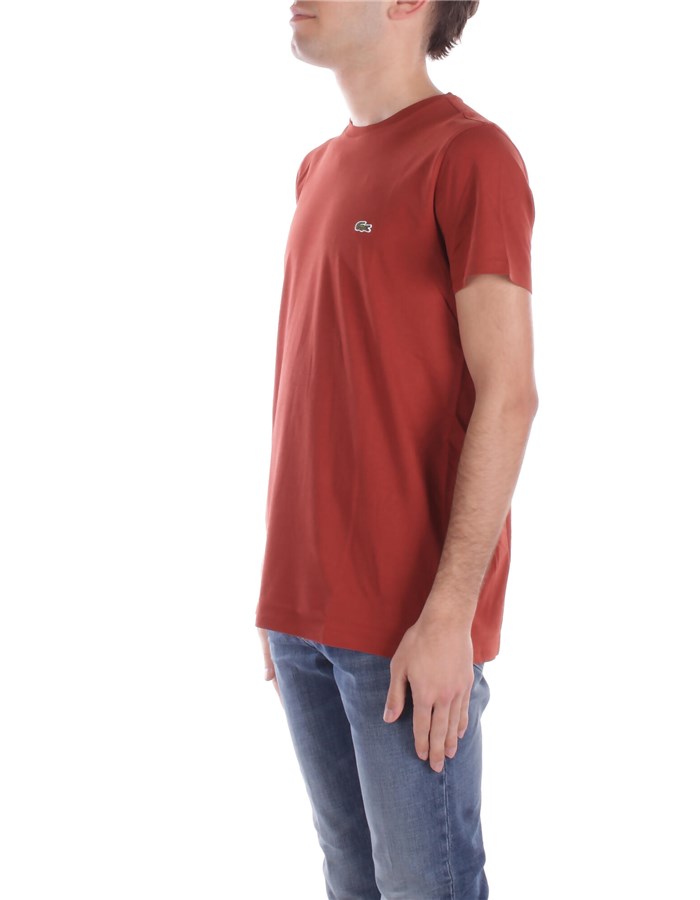 LACOSTE Short sleeve Brick