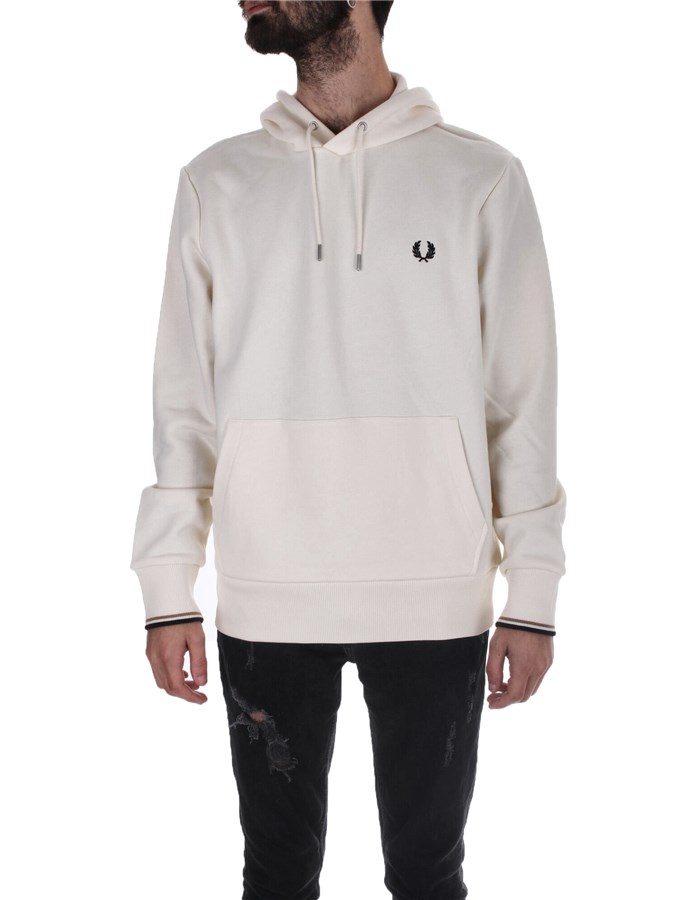 FRED PERRY Hoodies Ecru