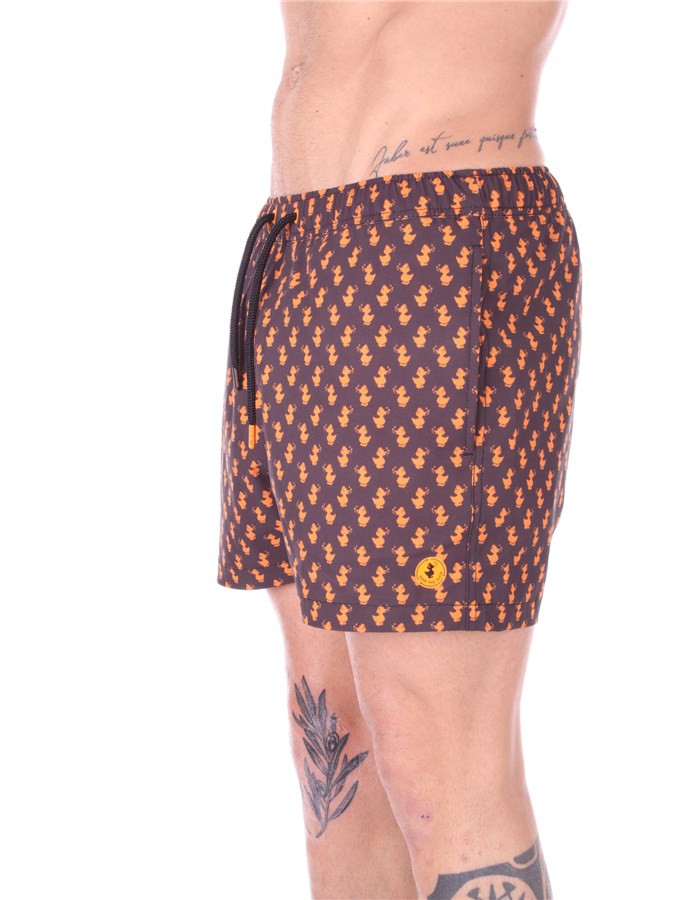 SAVE THE DUCK Sea shorts Black Orange