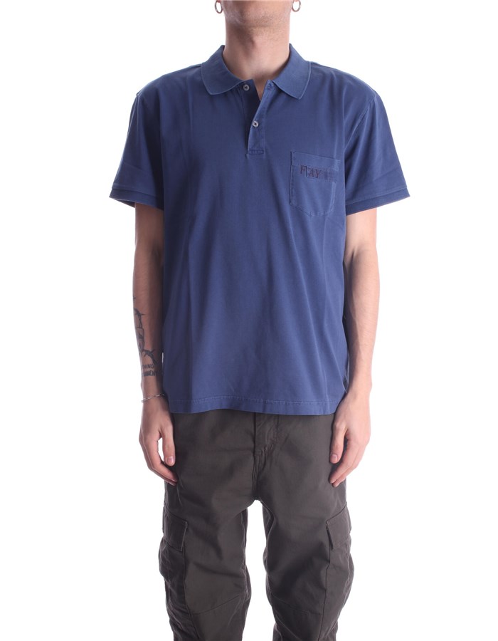 FAY Short sleeves Royal blue