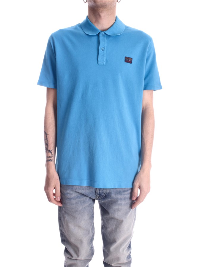 PAUL & SHARK Polo Maniche Corte 23411274 Celeste