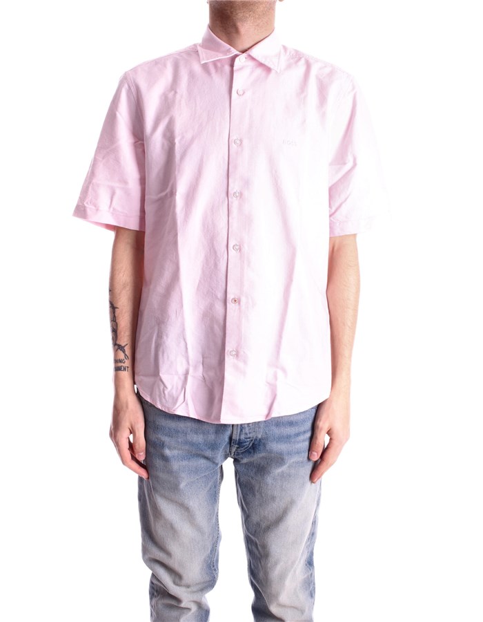 BOSS Shirts Short sleeve shirts 50489351 Pastel pink