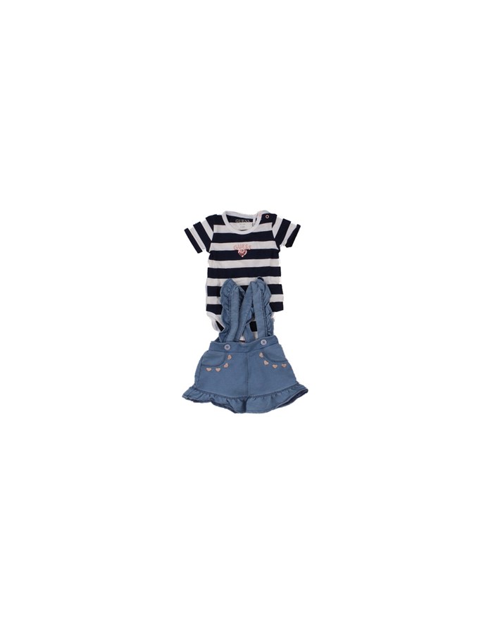 GUESS Body skirt dungarees White blue