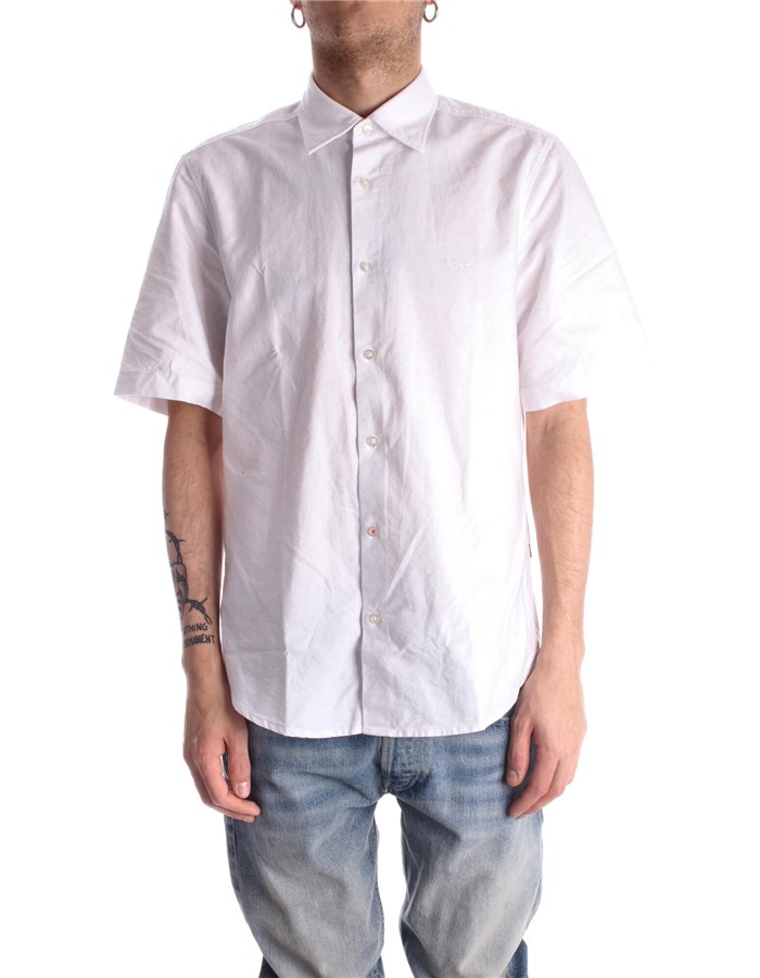 BOSS Short sleeve shirts white