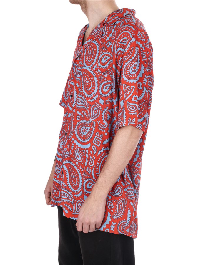 MARCELO BURLON COUNTY OF MILAN Short sleeve shirts red