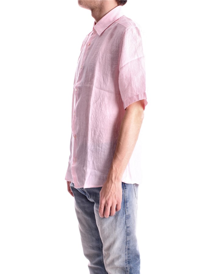 BOSS Short sleeve shirts Pastel pink