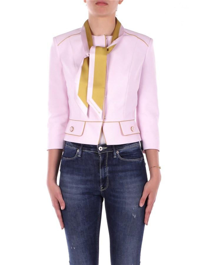 ELISABETTA FRANCHI Short jackets Yellow rose