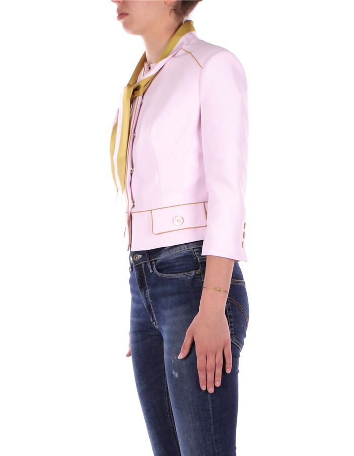 ELISABETTA FRANCHI Short jackets Yellow rose