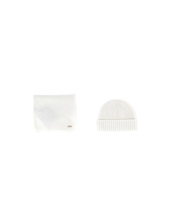 WOOLRICH Cappello + sciarpa Panna