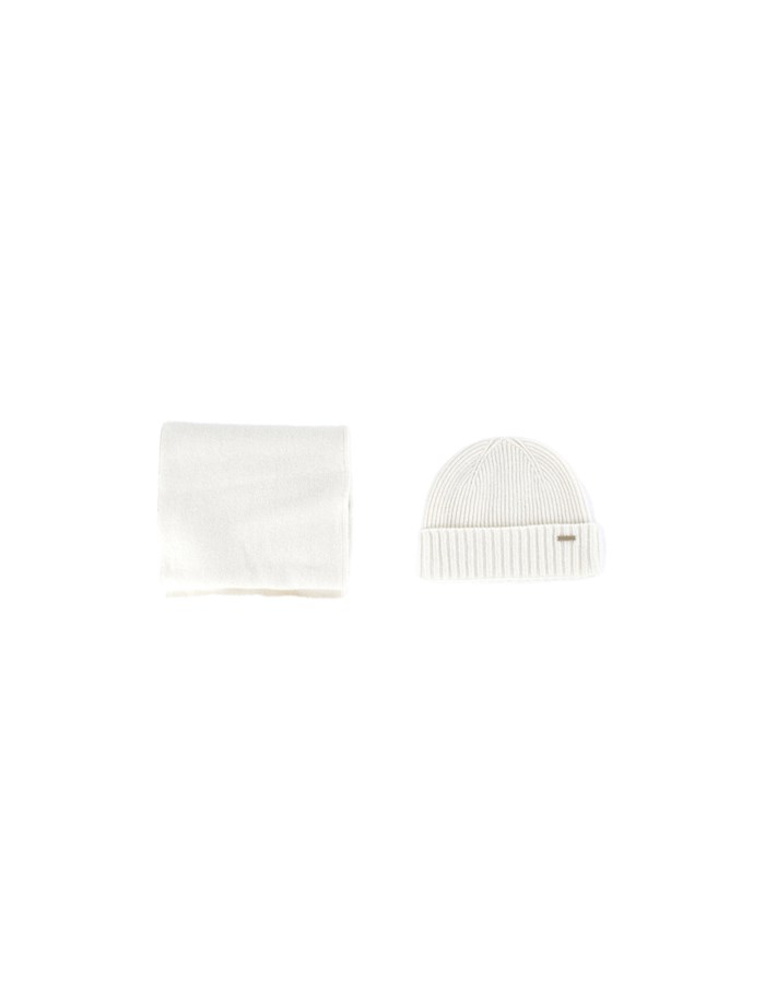 WOOLRICH Cappello + sciarpa Panna