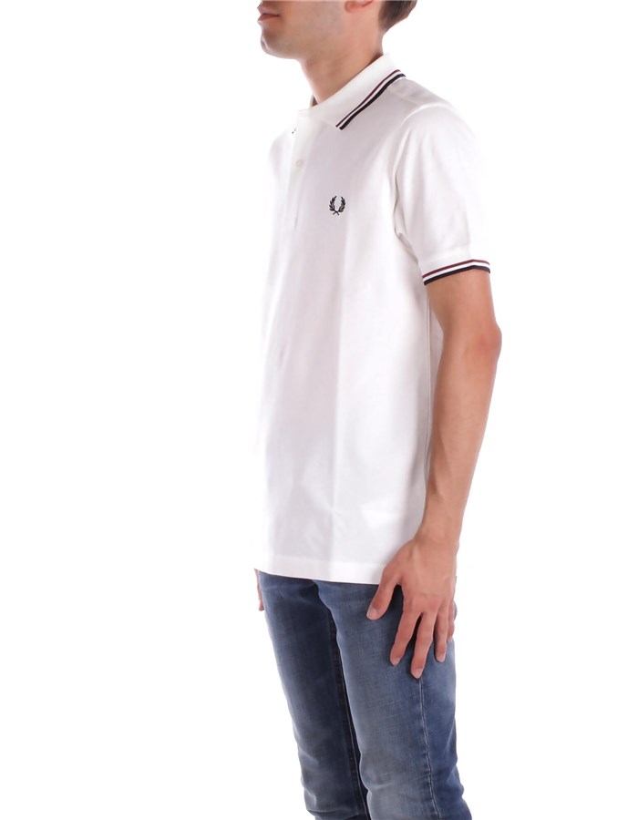 FRED PERRY Maniche Corte White navy