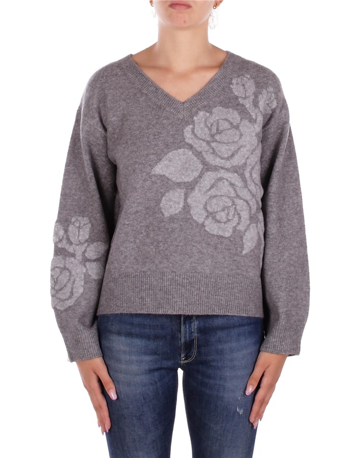 BLUGIRL BLUMARINE Scollo A V Grigio melange