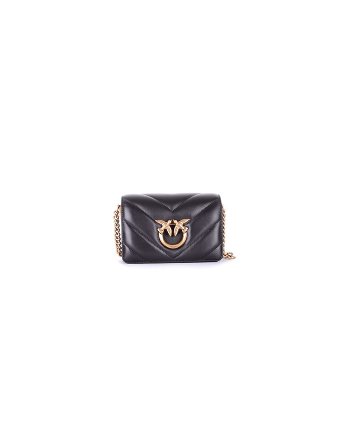 PINKO Hand Bags Black gold