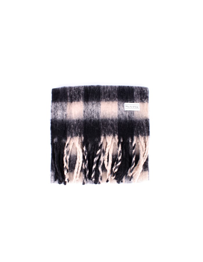 MANILA GRACE Scarves Black cream