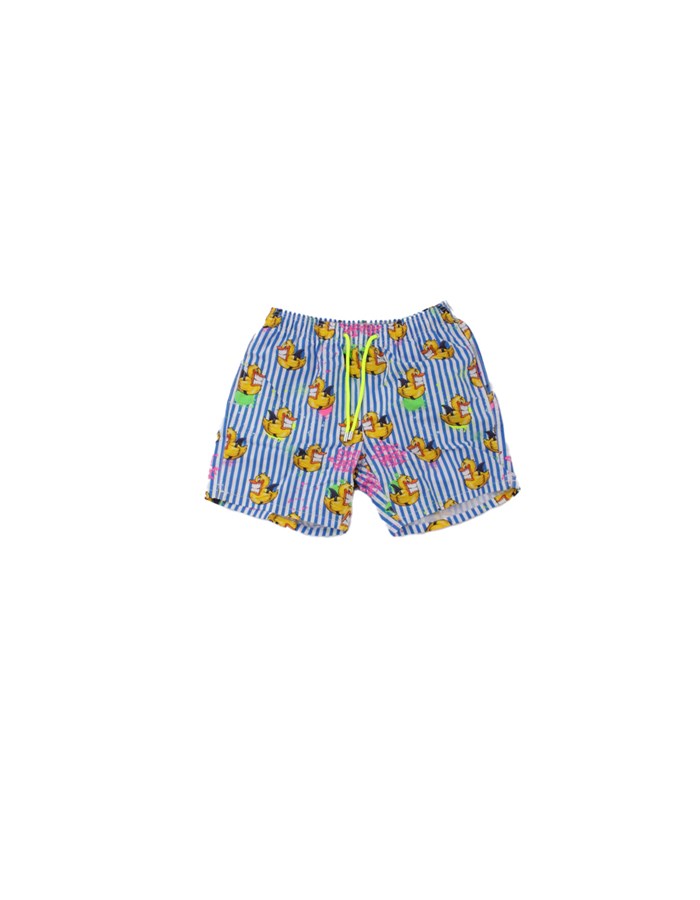 MC2 SAINT BARTH Shorts Mare Riga celeste