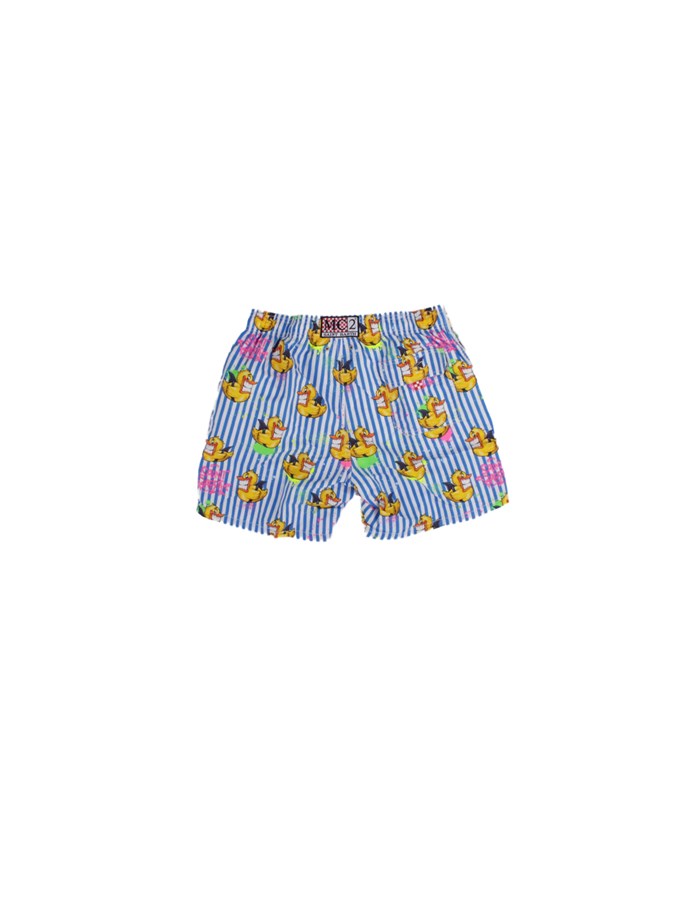 MC2 SAINT BARTH Shorts Mare Riga celeste