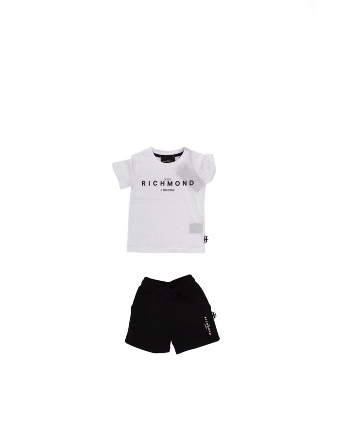 JOHN RICHMOND Completo junior T-shirt + Shorts RBP24007CJ Bianco nero