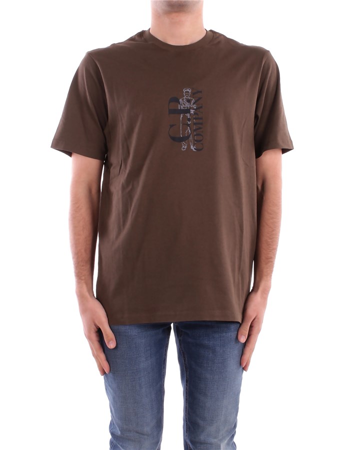 CP COMPANY T-shirt Brown