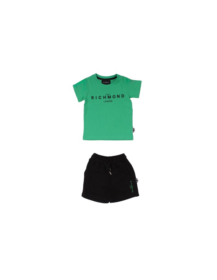 JOHN RICHMOND Completo junior T-shirt + Shorts RBP24007CJ Verde nero