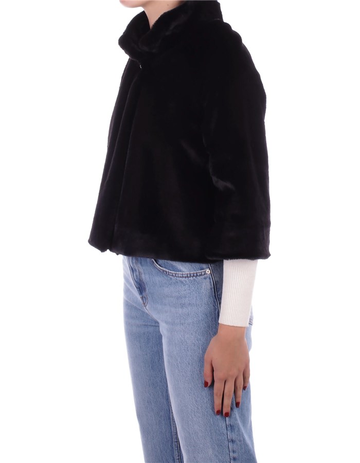 MADEMOISELLE DU MONDE Fur coats Black
