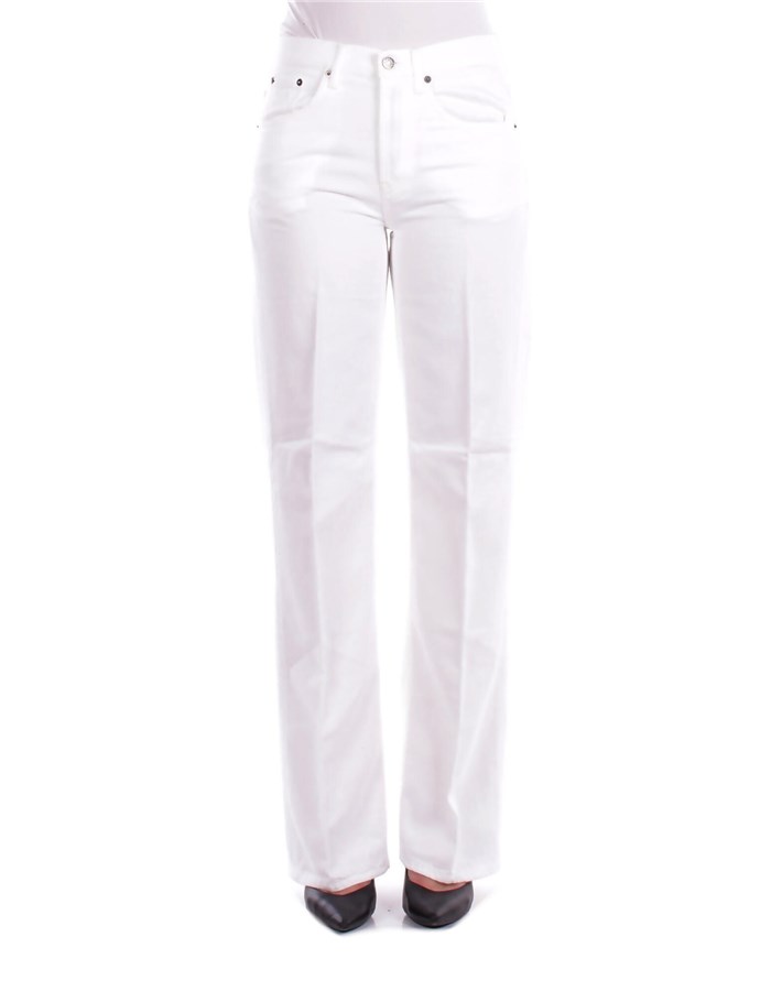 DONDUP Pantaloni Cinque tasche DP427BFE020BM5 Bianco