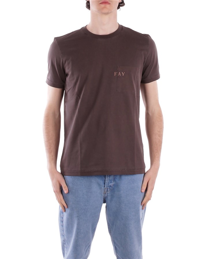 FAY T-shirt dark brown
