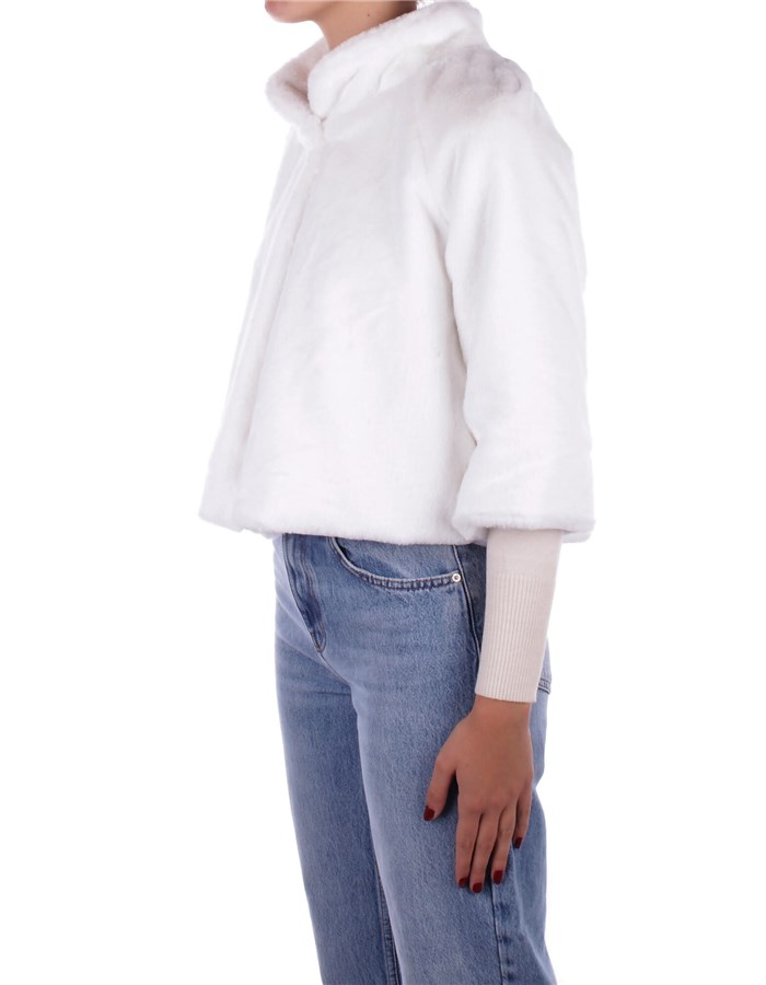 MADEMOISELLE DU MONDE Fur coats Cream