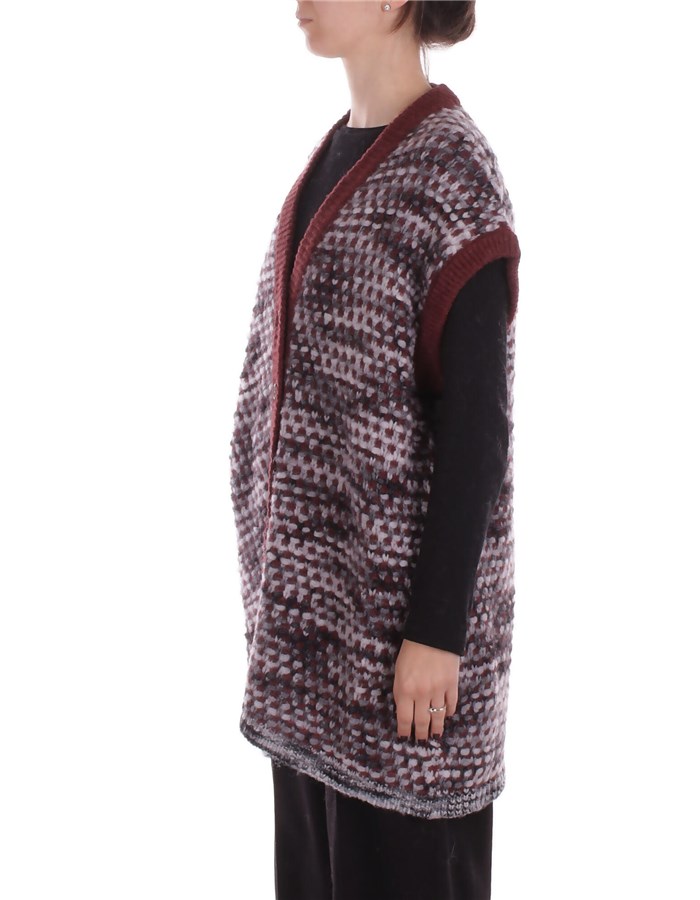 MANILA GRACE Cardigan Burgundi