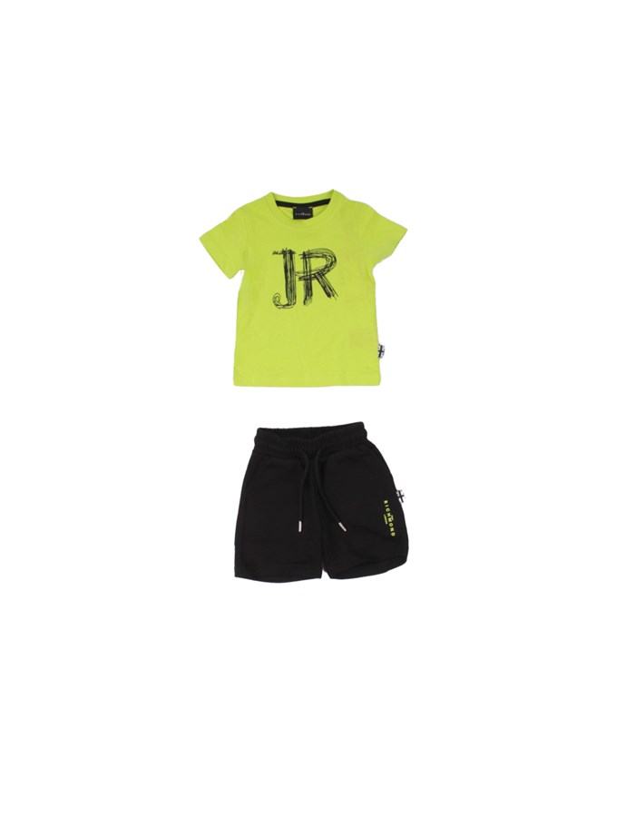 JOHN RICHMOND Completo junior T-shirt + Shorts RBP24148CF Lime nero