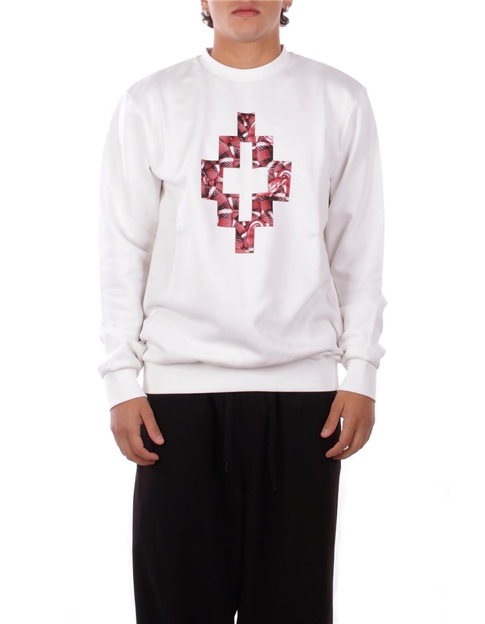 MARCELO BURLON COUNTY OF MILAN Felpe Girocollo Crema