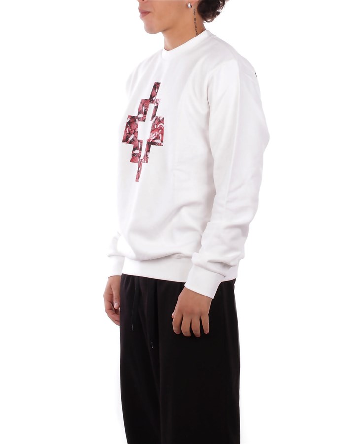 MARCELO BURLON COUNTY OF MILAN Felpe Girocollo Crema