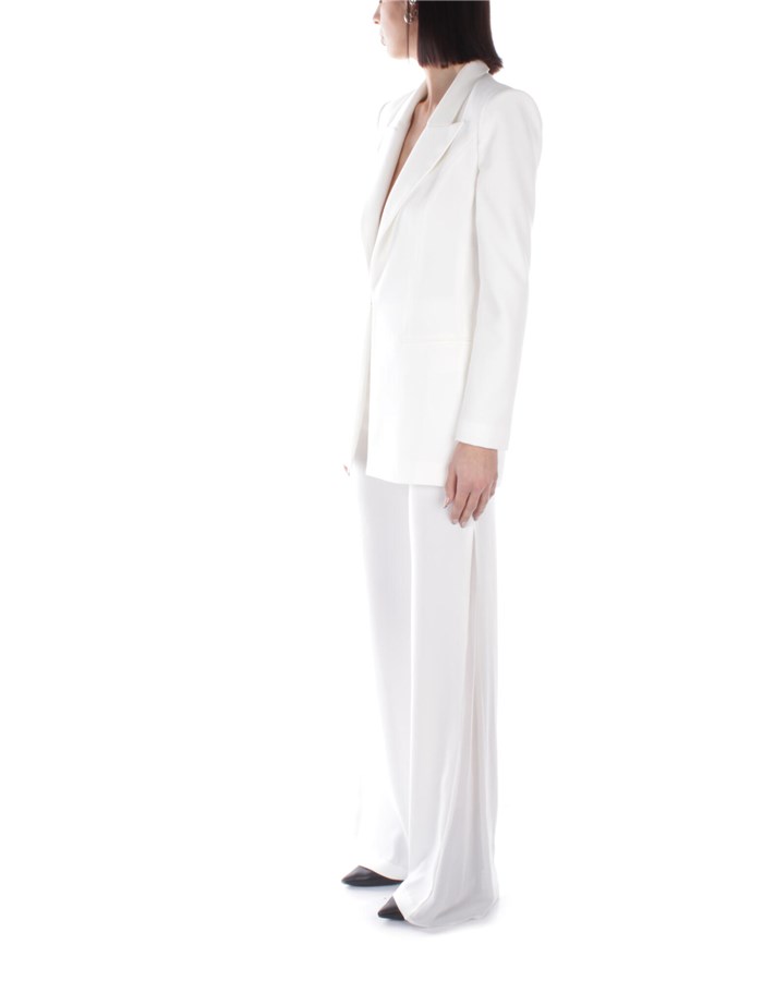 ELISABETTA FRANCHI Single-breasted suits Ivory