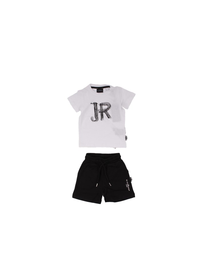 JOHN RICHMOND Completo junior T-shirt + Shorts RBP24148CF Bianco nero