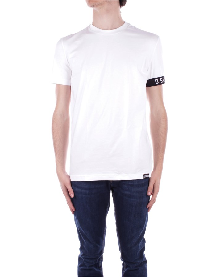 DSQUARED2 T-shirt Manica Corta D9M3S5400 Bianco