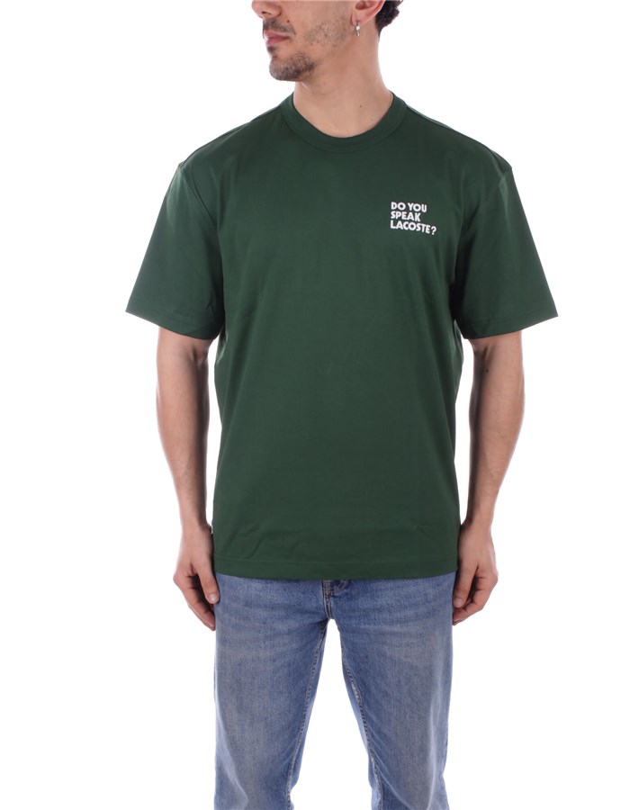 LACOSTE T-shirt Manica Corta TH0133 Green