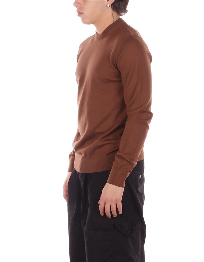 ALPHA STUDIO Girocollo Tabacco