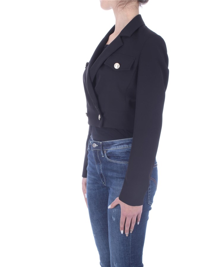 LIU JO Short jackets Black