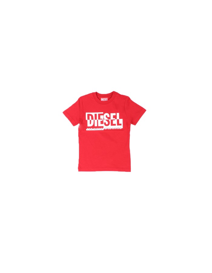 DIESEL Manica Corta Rosso