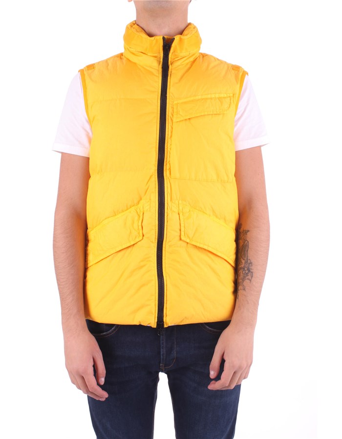 STONE ISLAND Vests Yellow