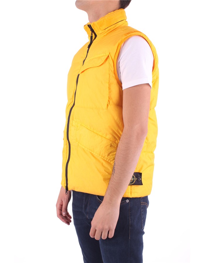 STONE ISLAND Vests Yellow