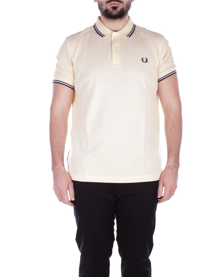 FRED PERRY Short sleeves Cream