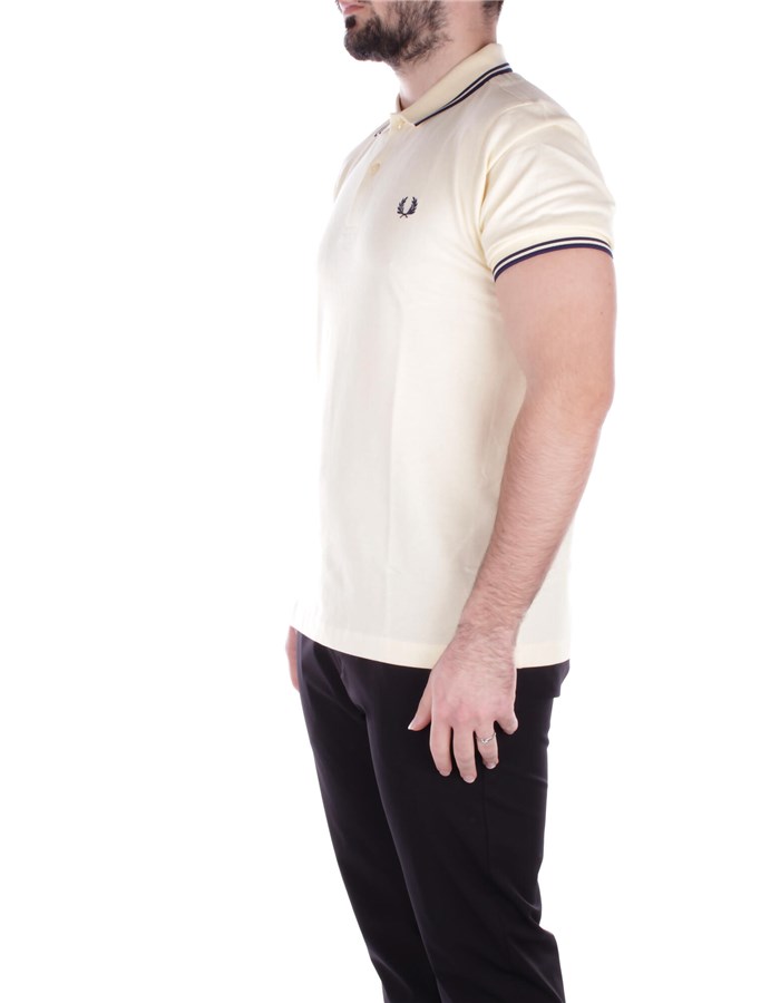 FRED PERRY Short sleeves Cream
