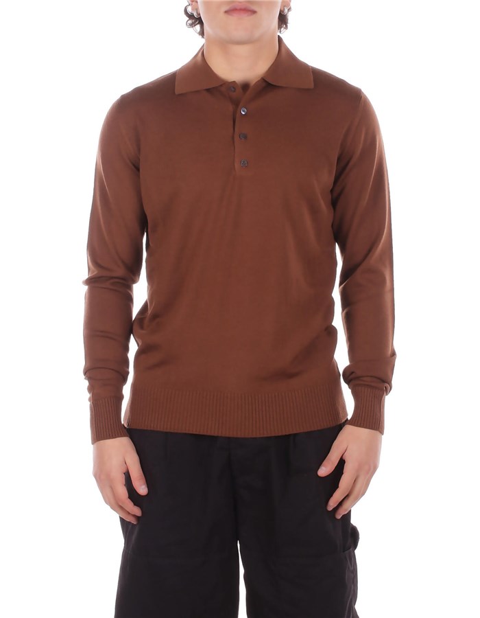 ALPHA STUDIO Maniche Lunghe Tabacco