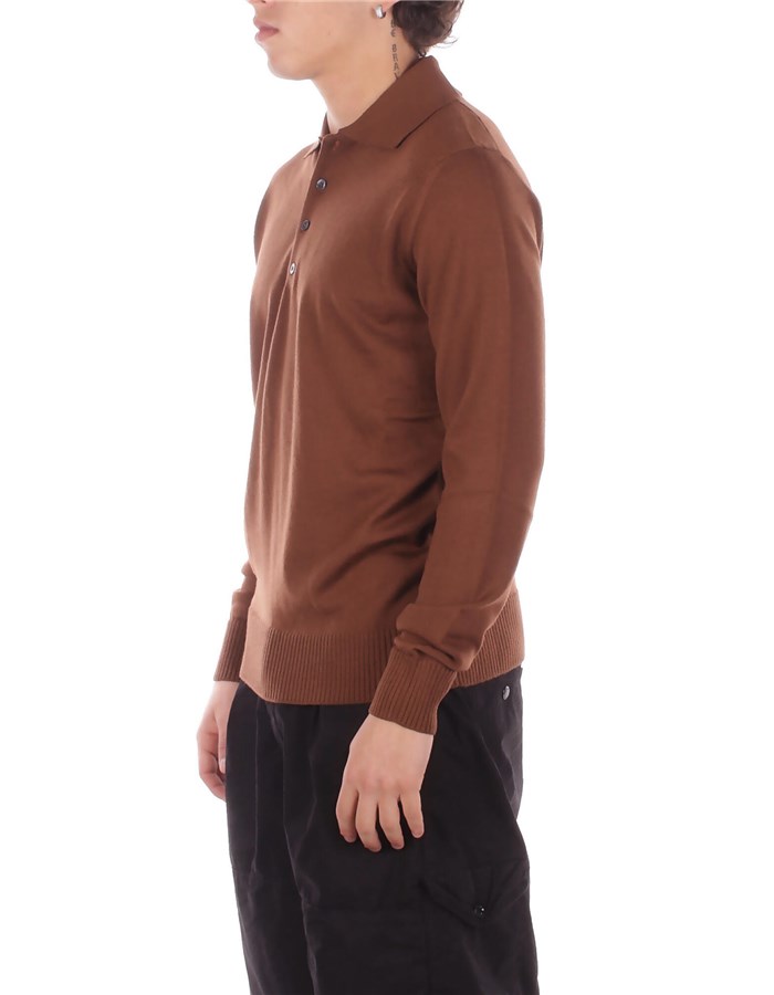 ALPHA STUDIO Maniche Lunghe Tabacco