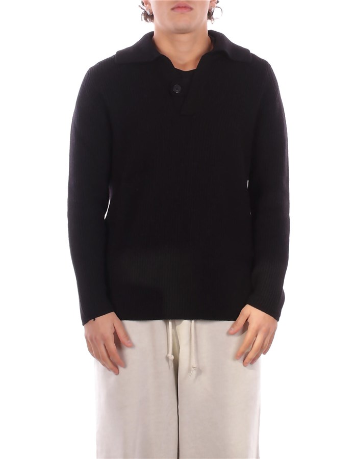 ALPHA STUDIO Maniche Lunghe Nero